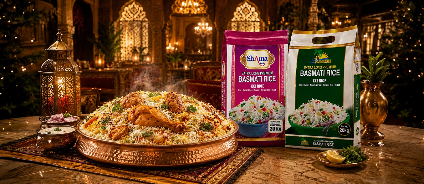 Shama rice range for wholesale customers in France